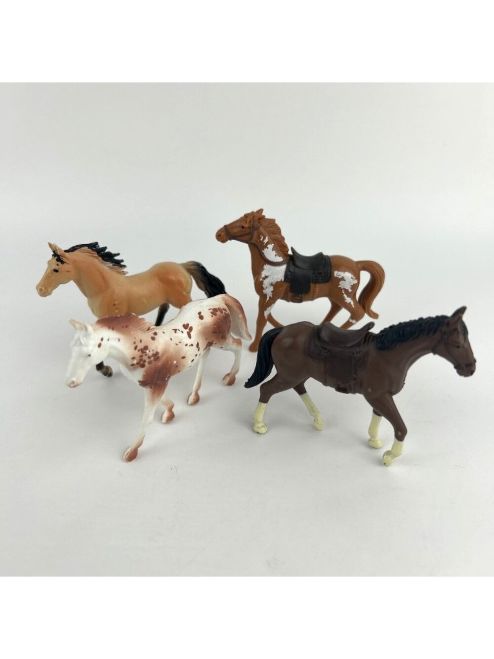 Popak New Ray Plastic Toy Horse Figures Set of 4 PVC - Picture 1 of 16